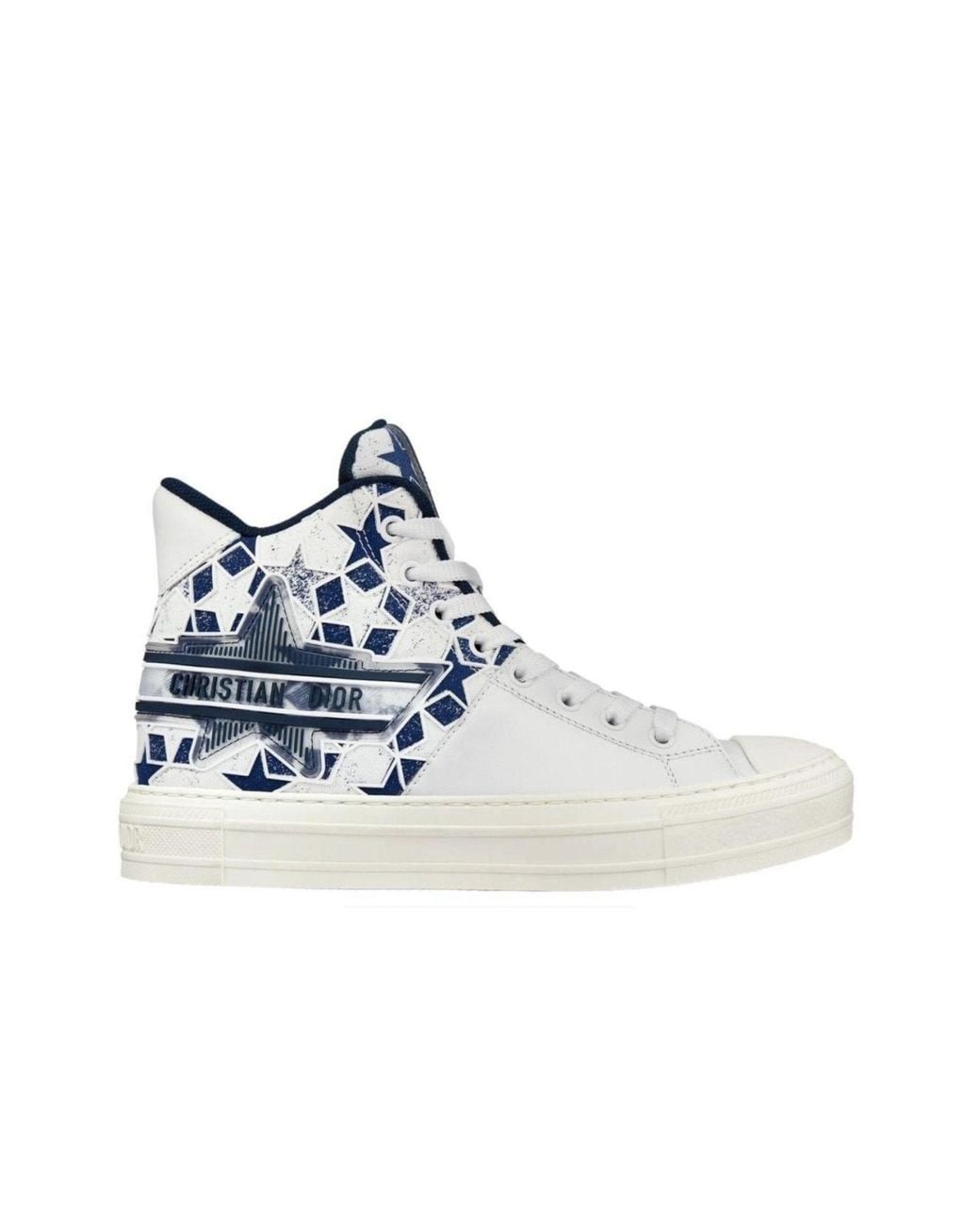 Dior Blue Walk'n' Star High Top Sneakers