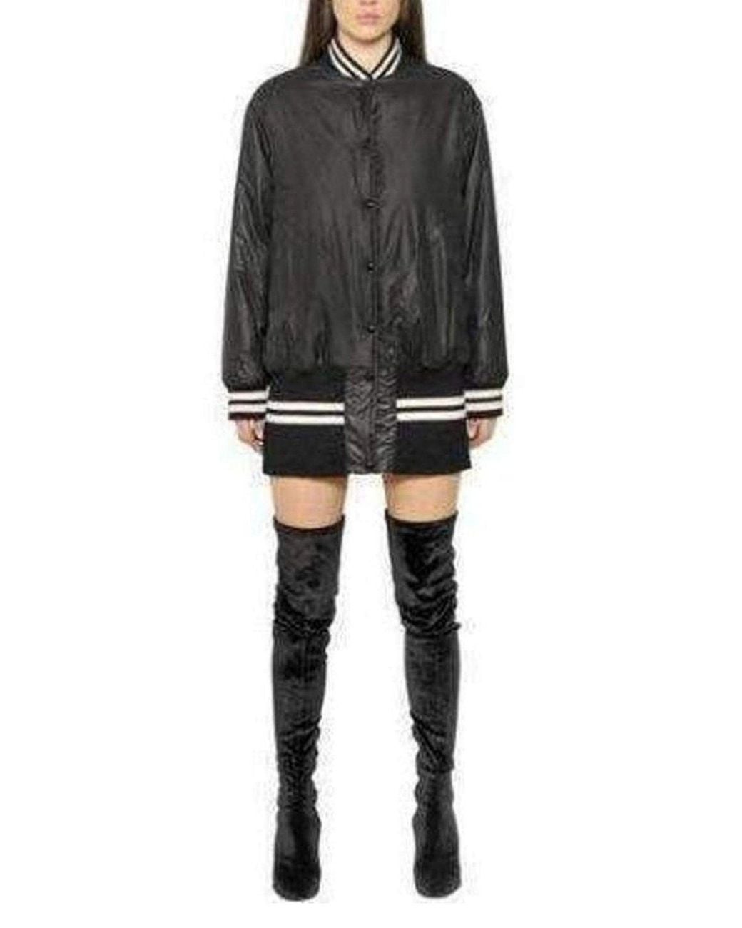 MM6 by Maison Margiela Gray Water Repellant Reversible Bomber Jacker