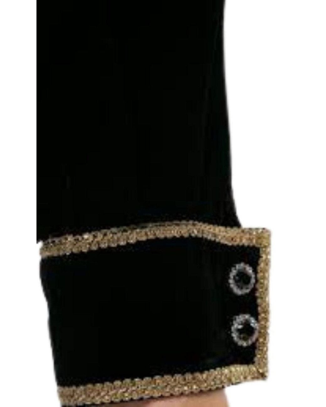 Gucci Black Jewel-embellished Cotton Trousers