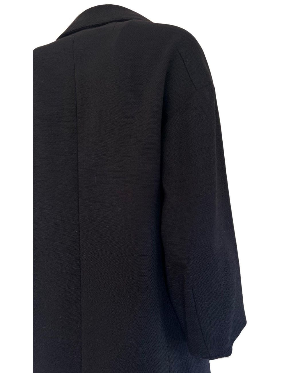 Dries Van Noten Black Cotton Three-quarter Coat