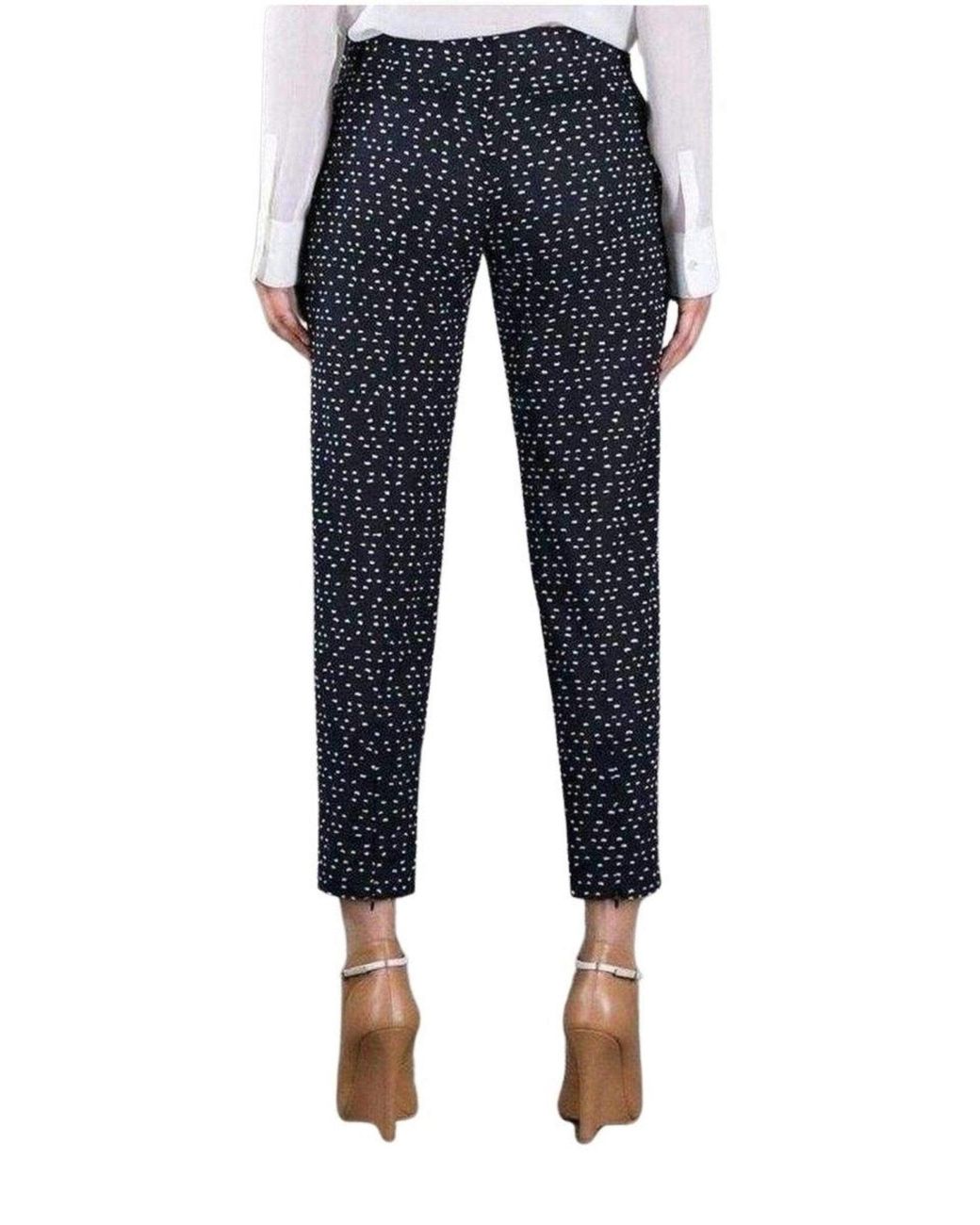 Chloé Blue Wool Blend Pattern Trousers