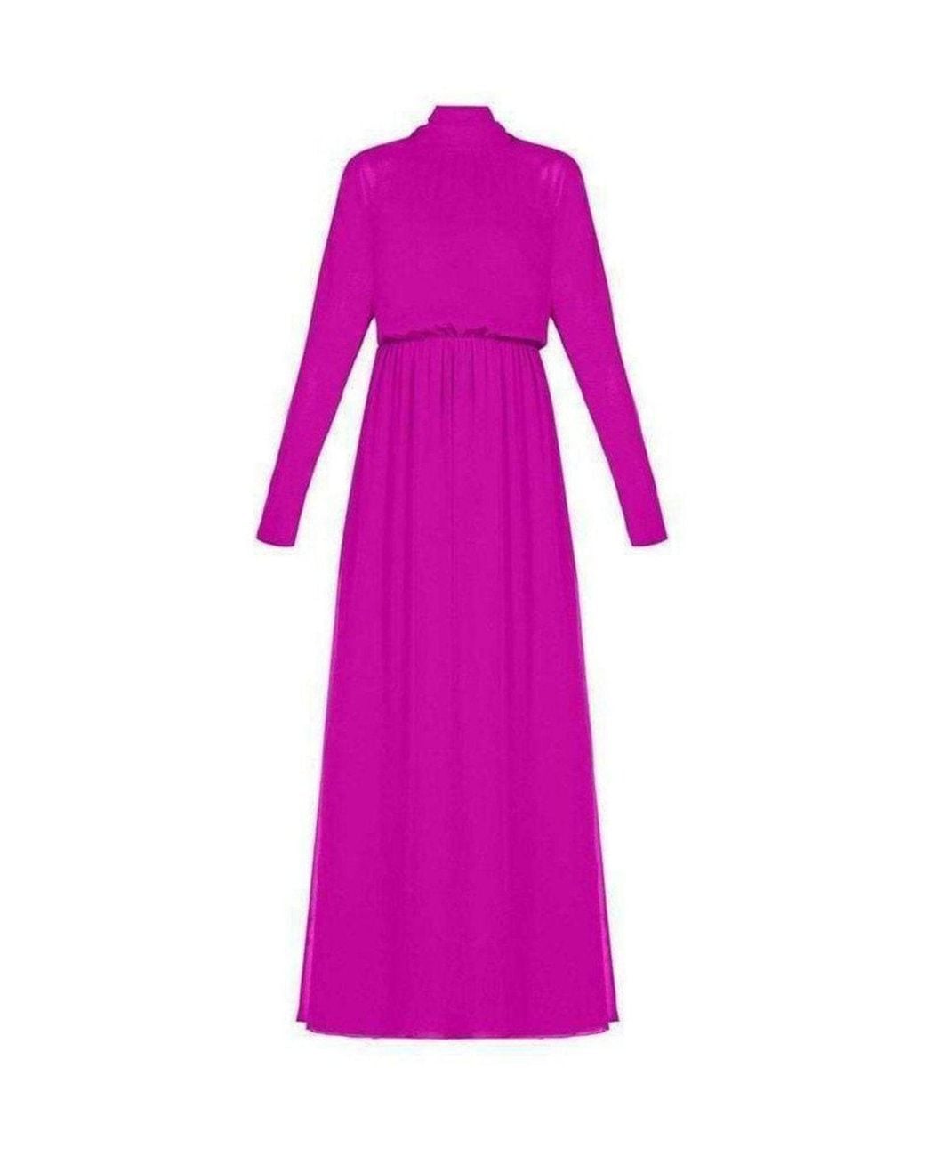 BCBGMAXAZRIA Pink Darci Tie-neck Silk Gown
