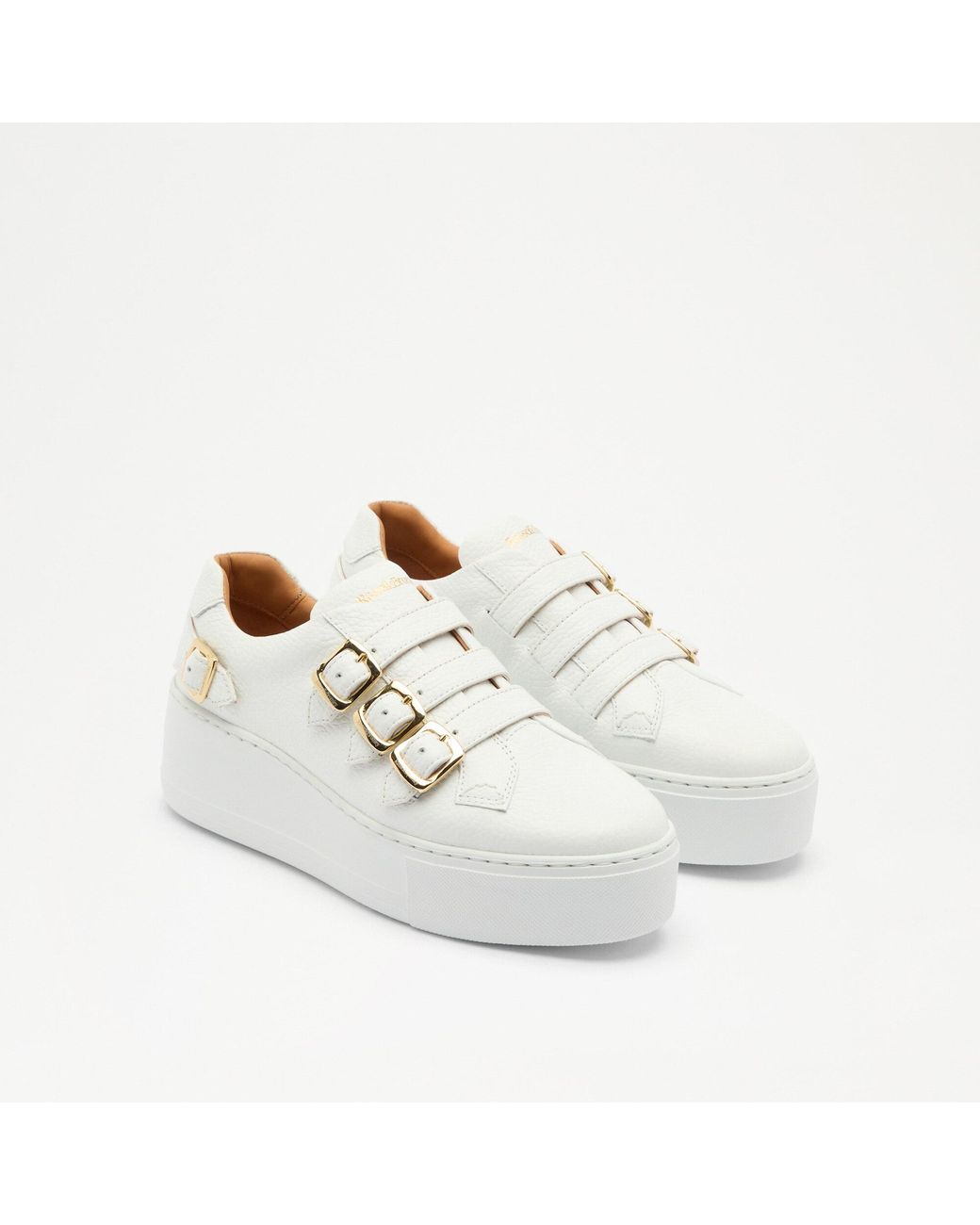 Russell and bromley white trainers sale