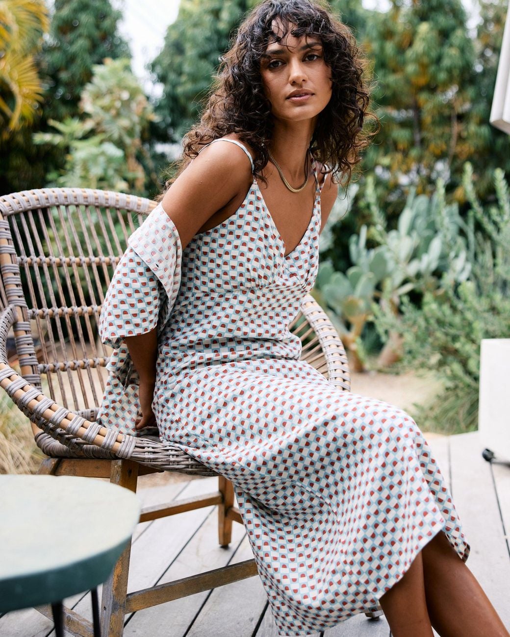 RVCA Jade Midi Dress in Green | Lyst