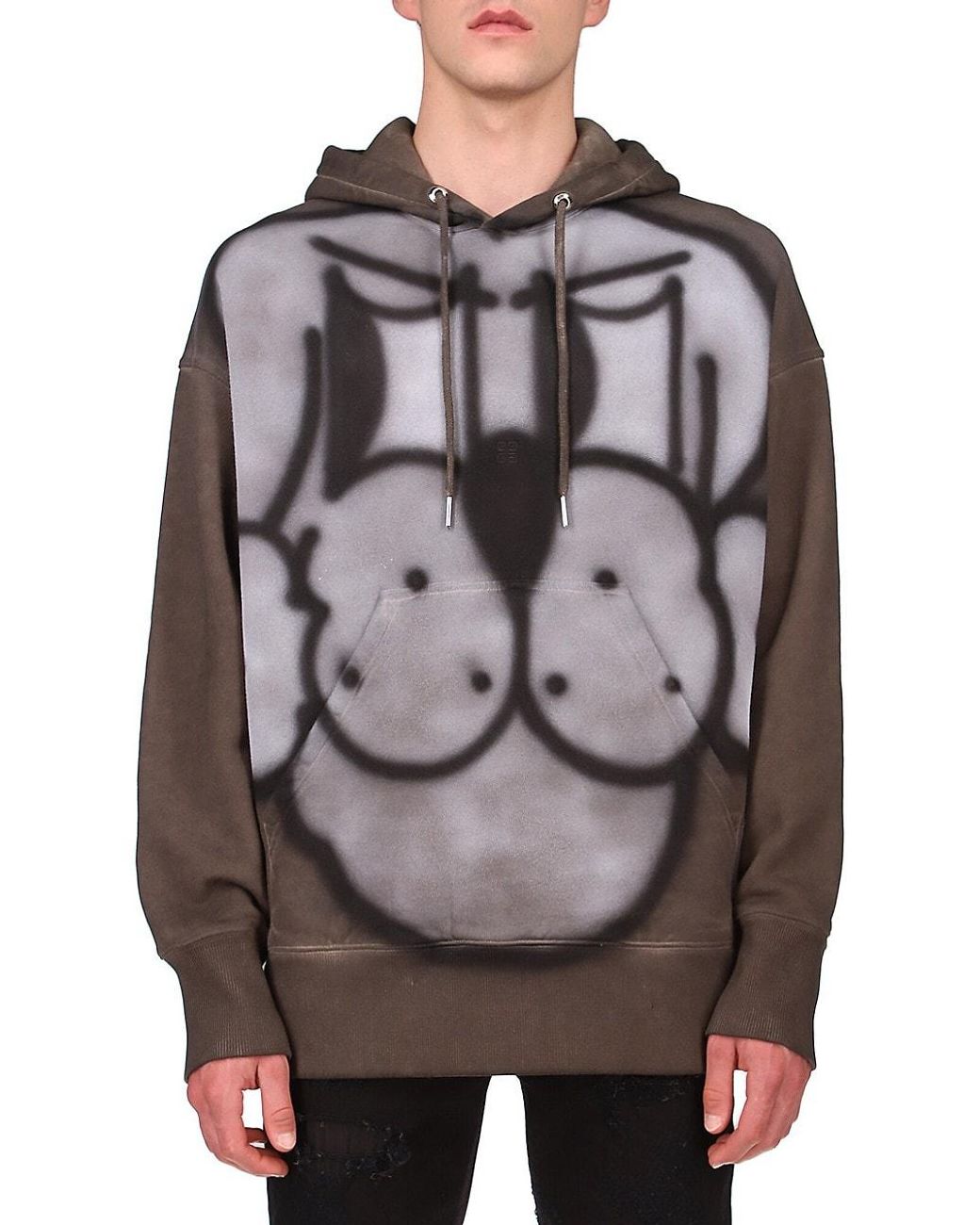 Givenchy Chito The Boy Oversized Hoodie Sweatshirt in Gray for Men | Lyst
