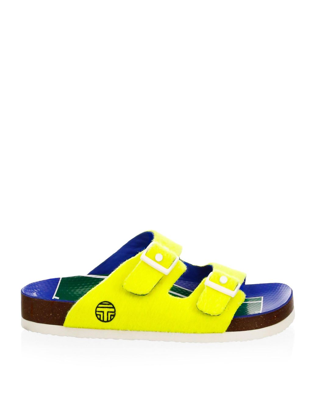 Tory Burch Tennis Buckle Sandals in Yellow | Lyst