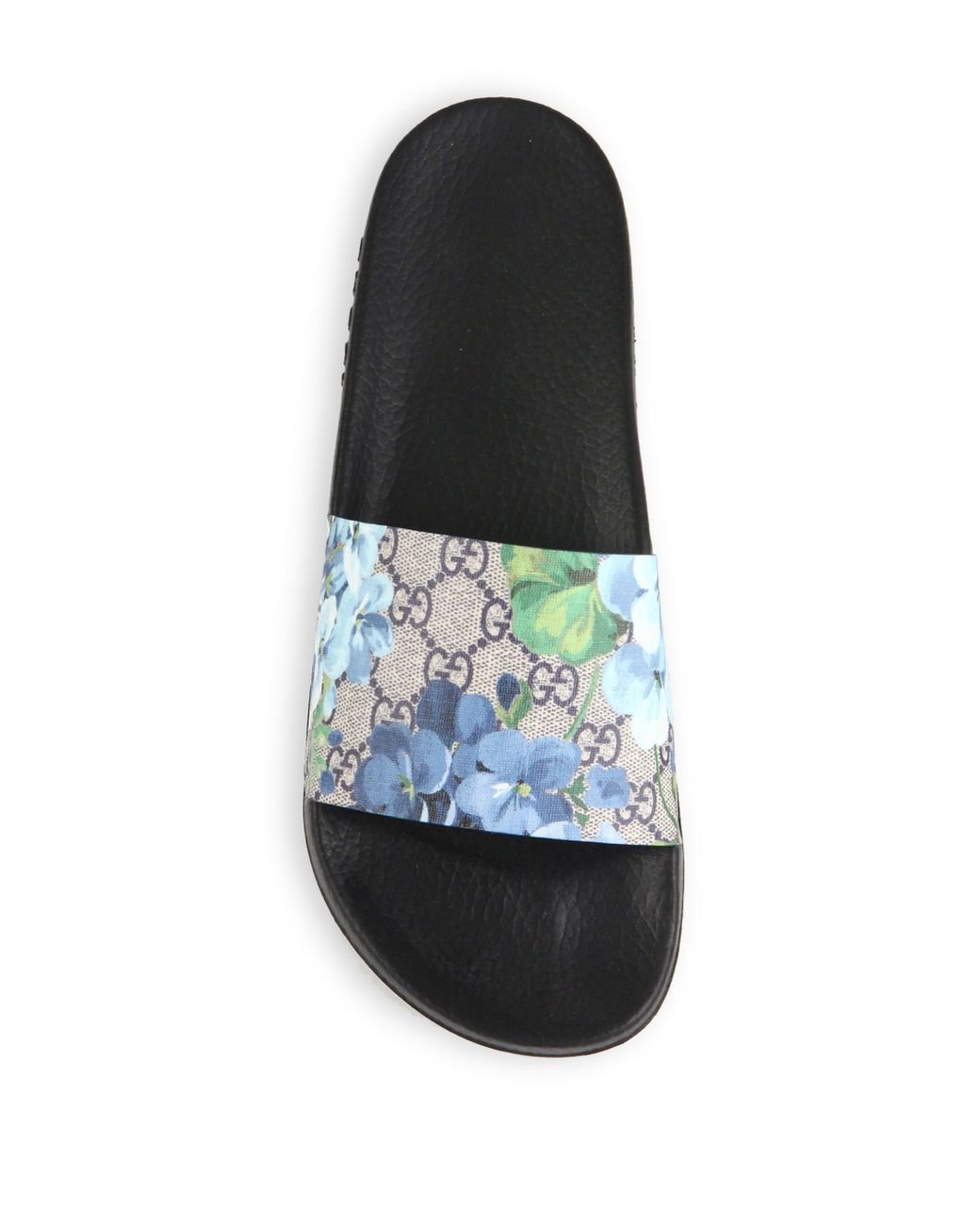 Gucci Pursuit Blooms Print Sandals in Blue | Lyst