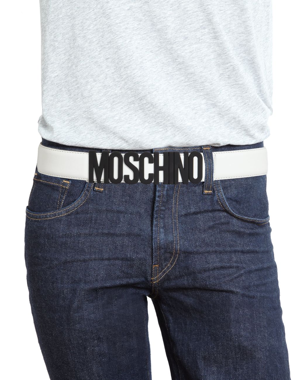 moschino tape belt
