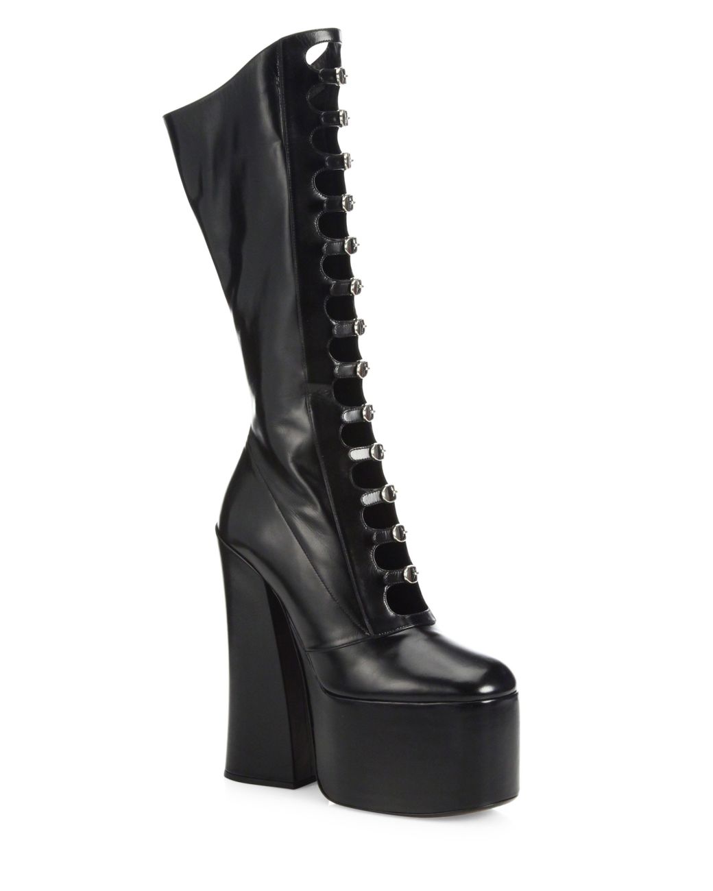 Marc Jacobs Kiki Strappy Leather Platform Boots in Black Lyst