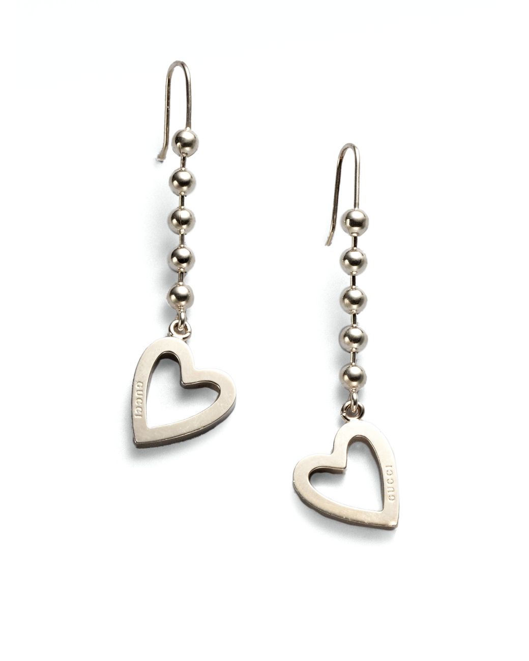 gucci heart dangle earrings