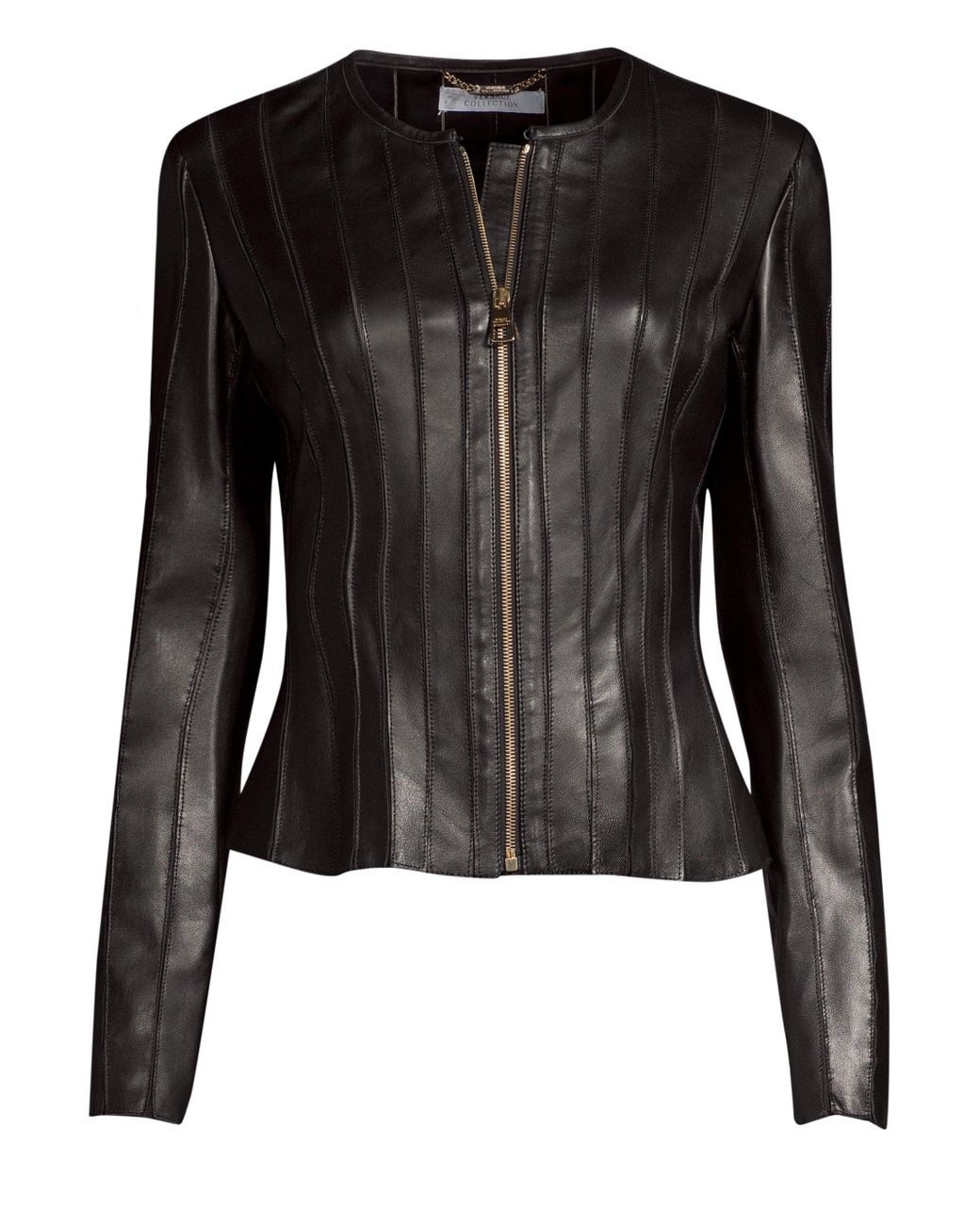 Versace Women's Classic Leather Jacket - Black | Lyst