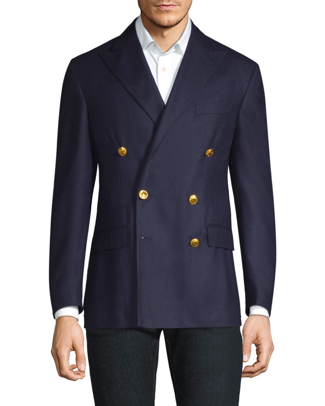 Polo Ralph Lauren Doeskin Wool Double Breasted Blazer in Navy (Blue) for  Men | Lyst