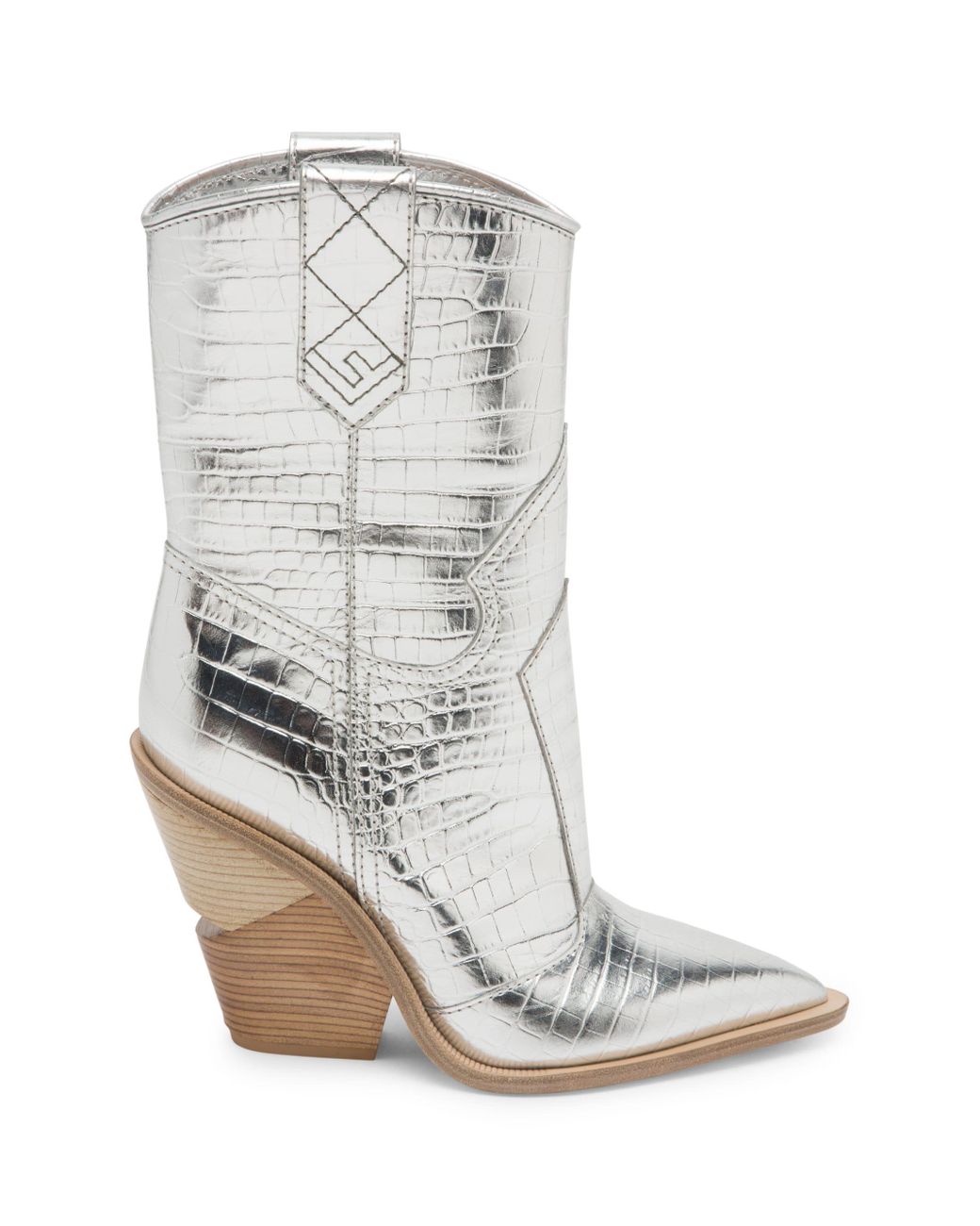 Fendi Women's Metallic Cowboy Boots - Silver | Lyst