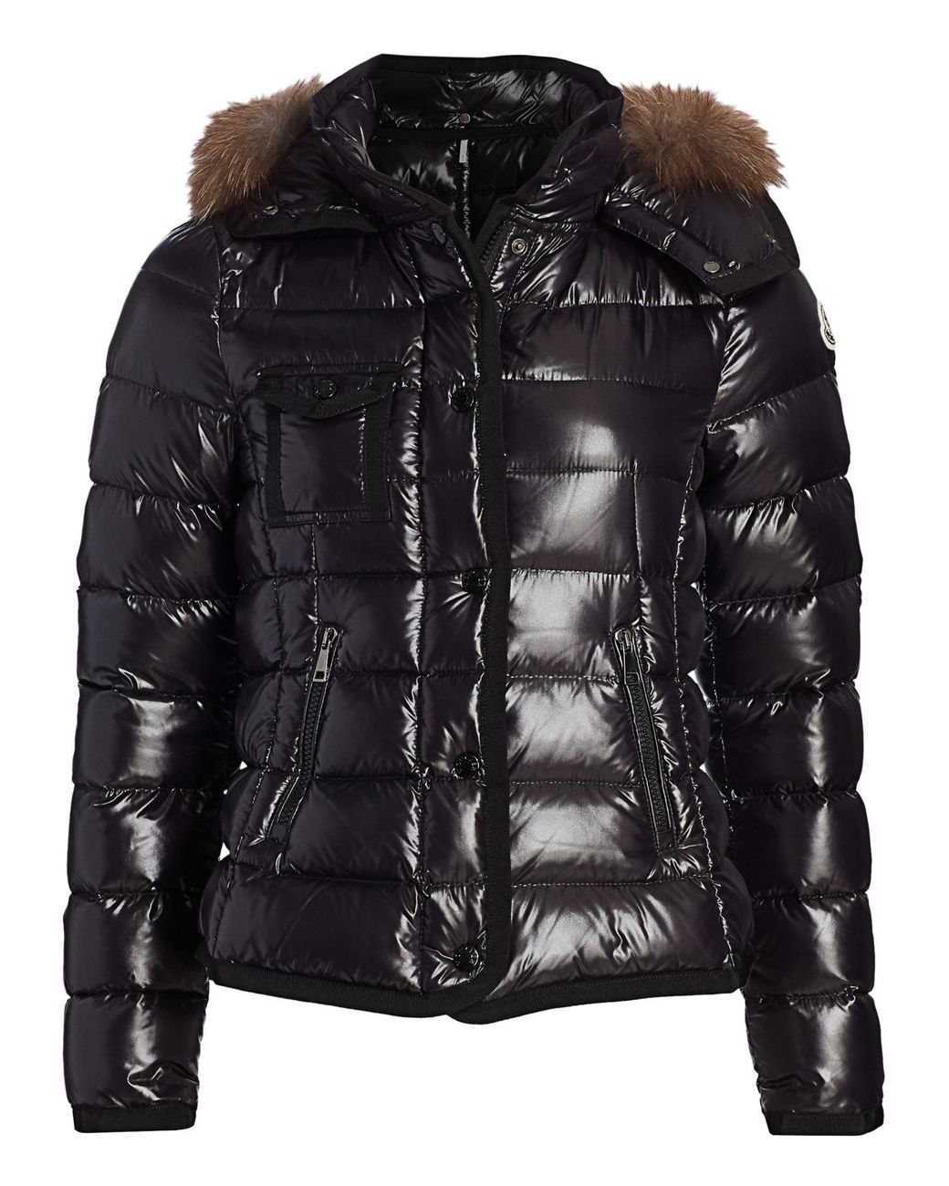 Moncler Armoise Laque Fox Fur-trim