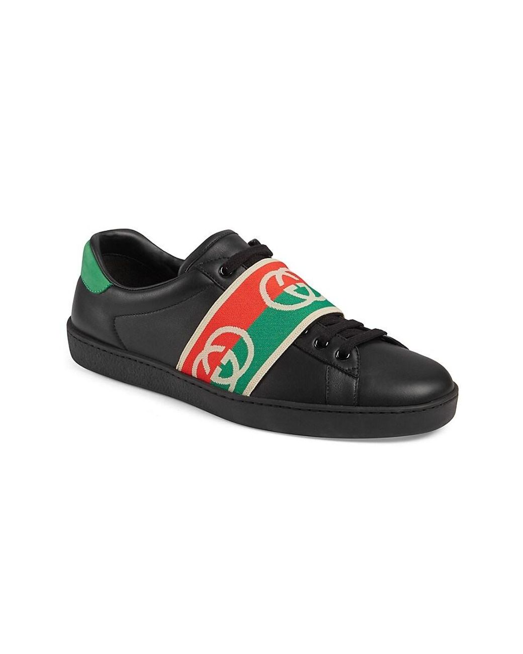 Gucci Leather New Ace Sneakers in Nero (Black) for Men - Save 6% - Lyst