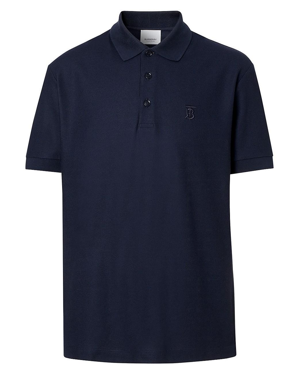 Burberry Cotton Eddie Core Polo Shirt in Navy (Blue) for Men - Lyst