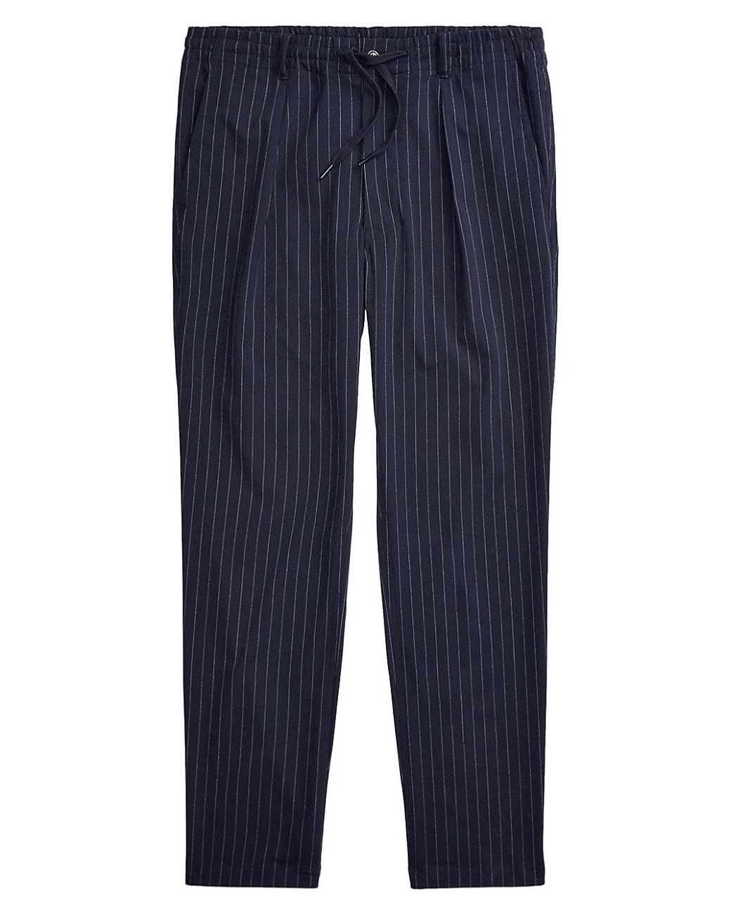 Polo Ralph Lauren Tapered Pinstripe Linen-blend Pants in Navy (Blue ...