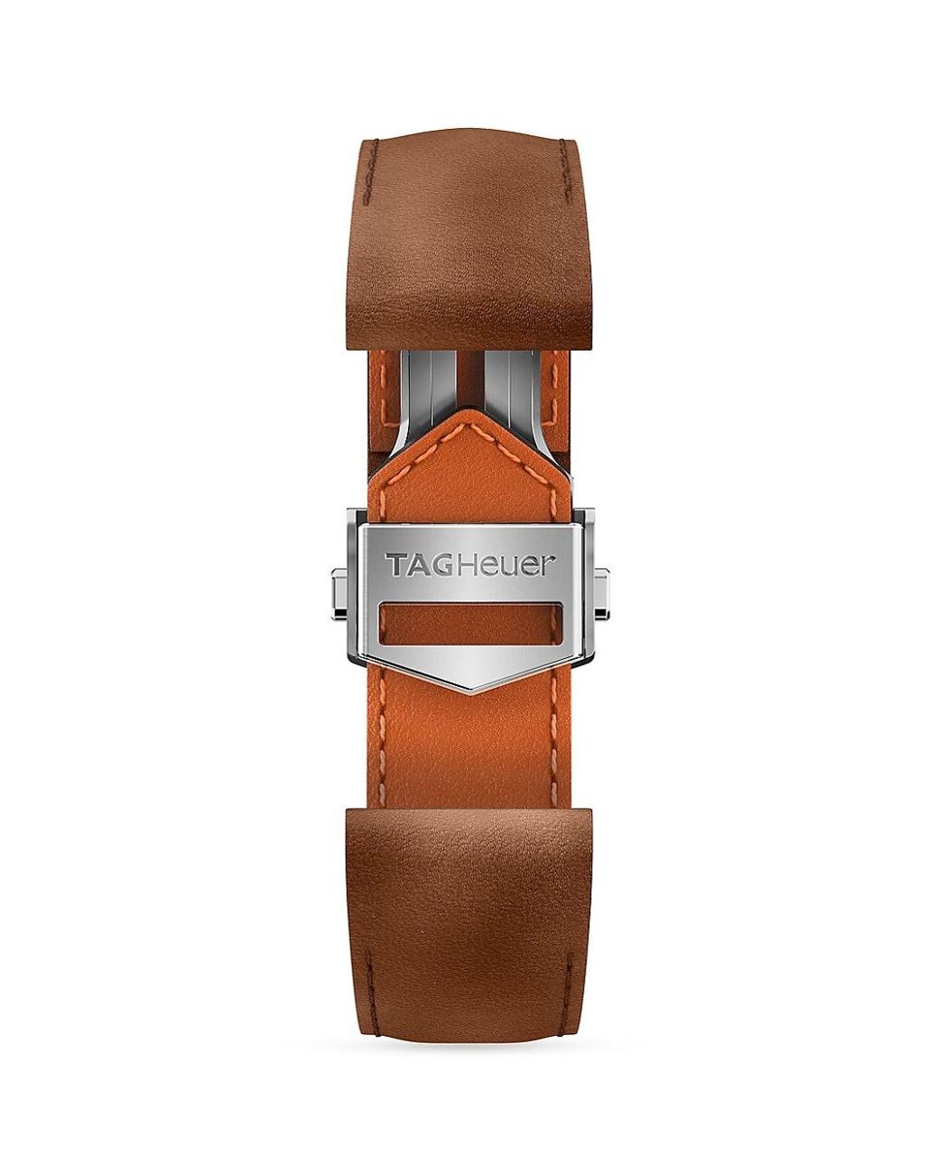 Tag Heuer Connected Calibre E4 Leather 21mm Watch Strap in Brown Lyst