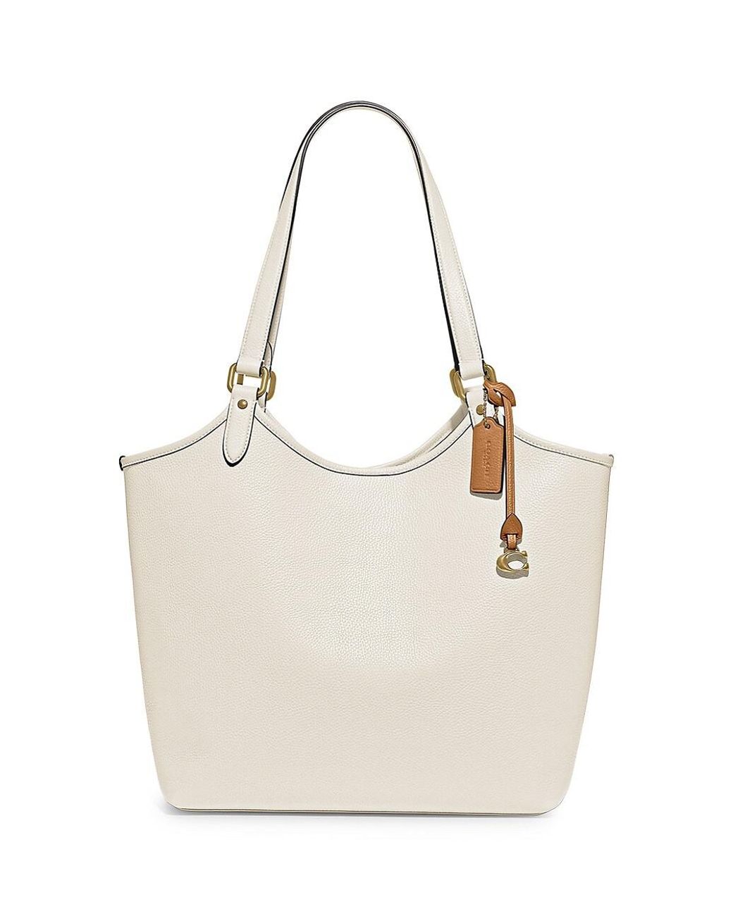 COACH Polished Pebble Leather Everyday Tote in Natural Lyst