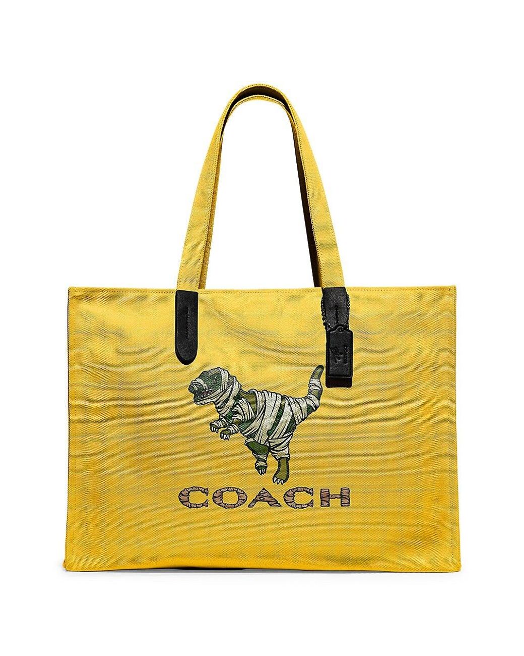 COACH Dinosaur Graphic Canvas Tote in Yellow for Men | Lyst COACH Dinosaur Graphic Canvas Tote in Yellow for Men | Lyst