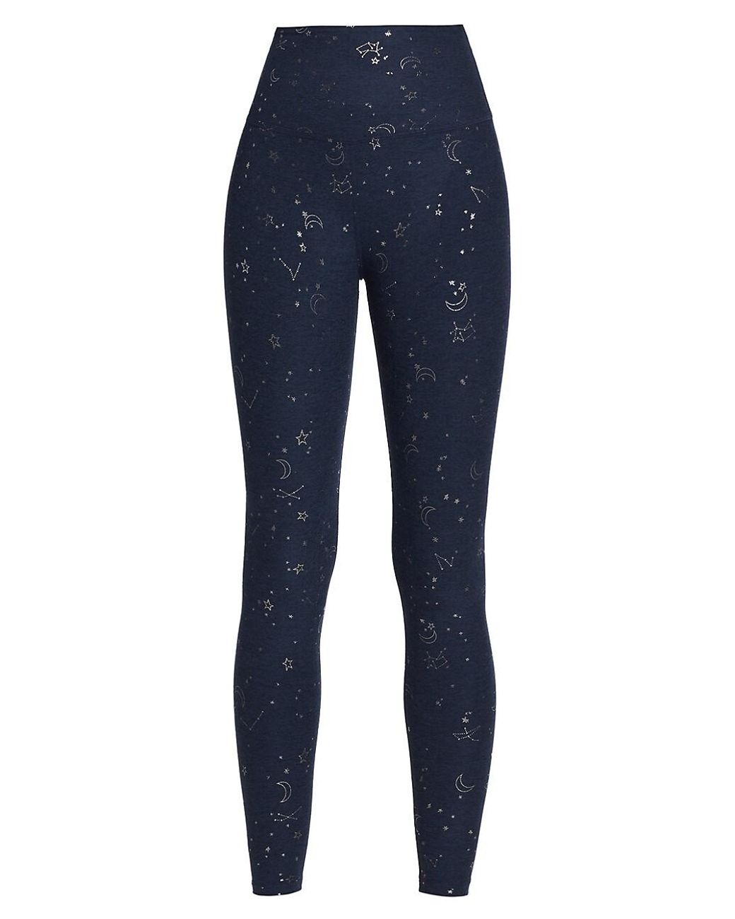 Beyond Yoga Foiled Spacedye Leggings in Blue Lyst