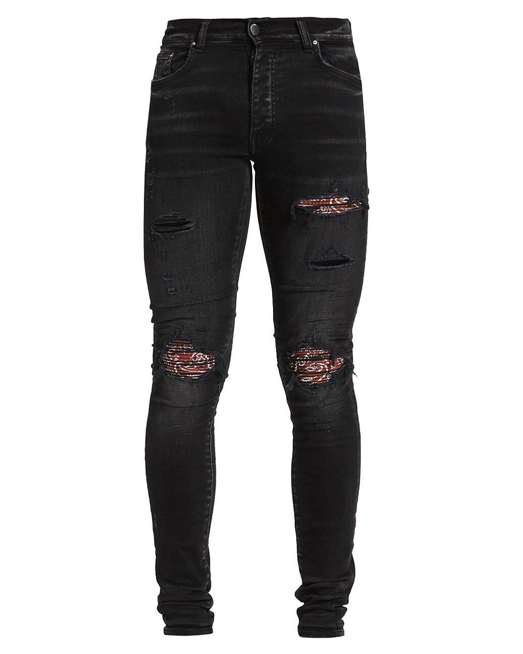 Amiri Mx1 Superskinny Bandana Jeans in Black for Men Lyst