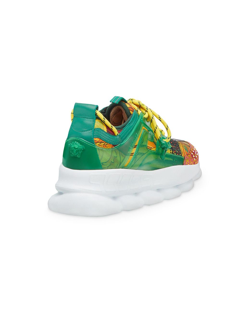 Versace Chain Reaction Sneakers in Green for Men | Lyst