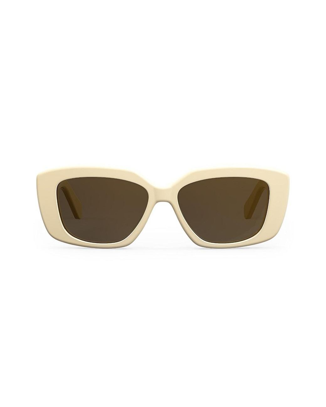 Celine Triomphe 55mm Rectangular Sunglasses in Ivory (White) Lyst
