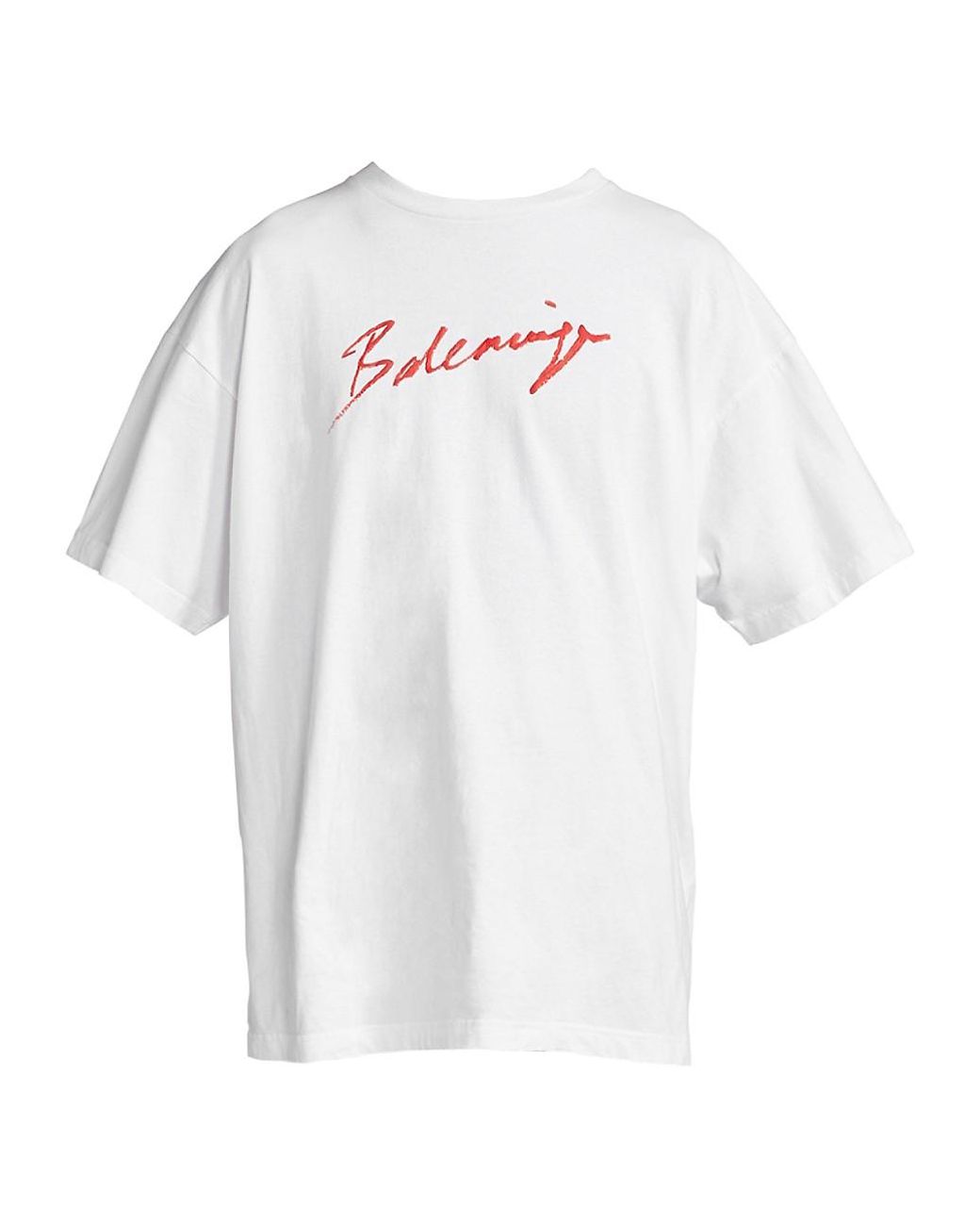 Balenciaga Cursive Graphic T-shirt in White for Men | Lyst