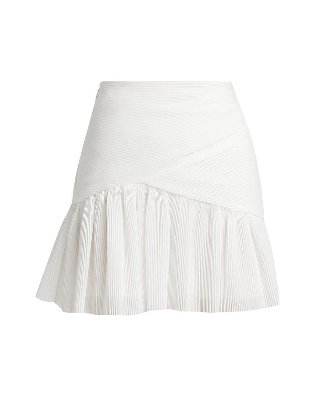 Zimmermann Synthetic Wild Botanica Pleated Mini Skirt in Pearl (White ...