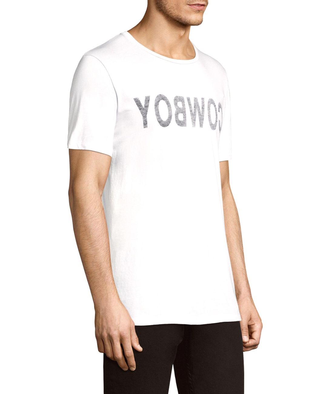 Helmut Lang Cowboy Cotton Tee in White 