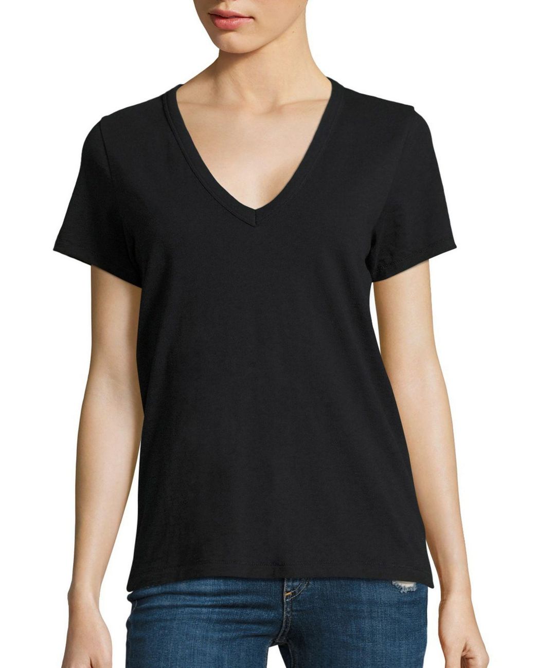 Rag & Bone Cotton The Vee Basic T-shirt in Black - Save 26% - Lyst