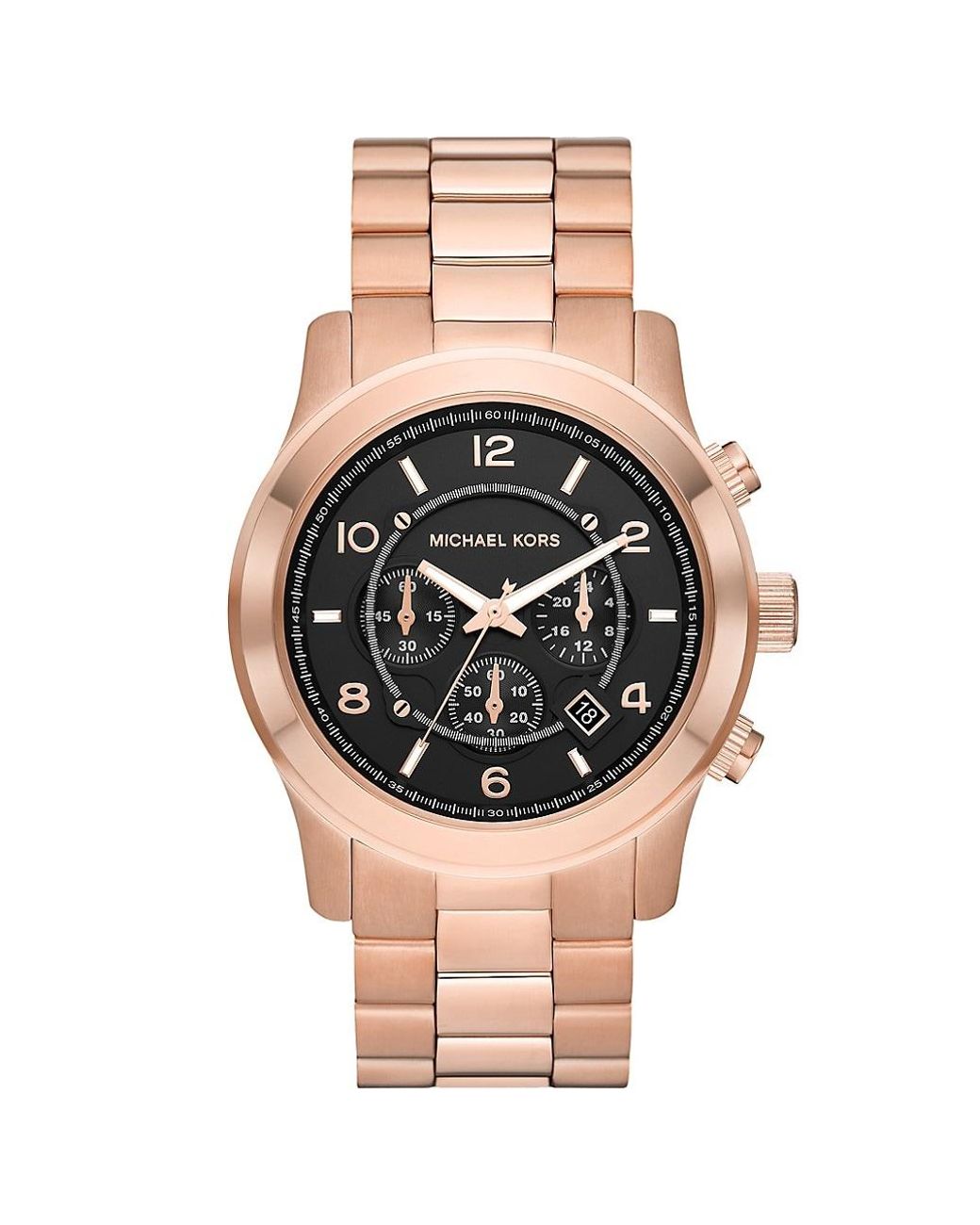Michael Kors Runway Rose-goldtone Stainless Steel Chronograph Watch/45mm in  Pink for Men | Lyst