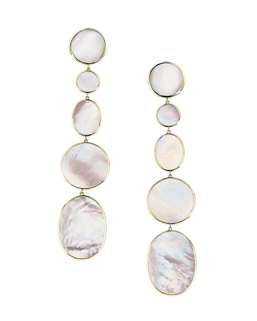 Ippolita Polished 18k Yellow Gold & Mother-of-pearl Earrings in Mother ...