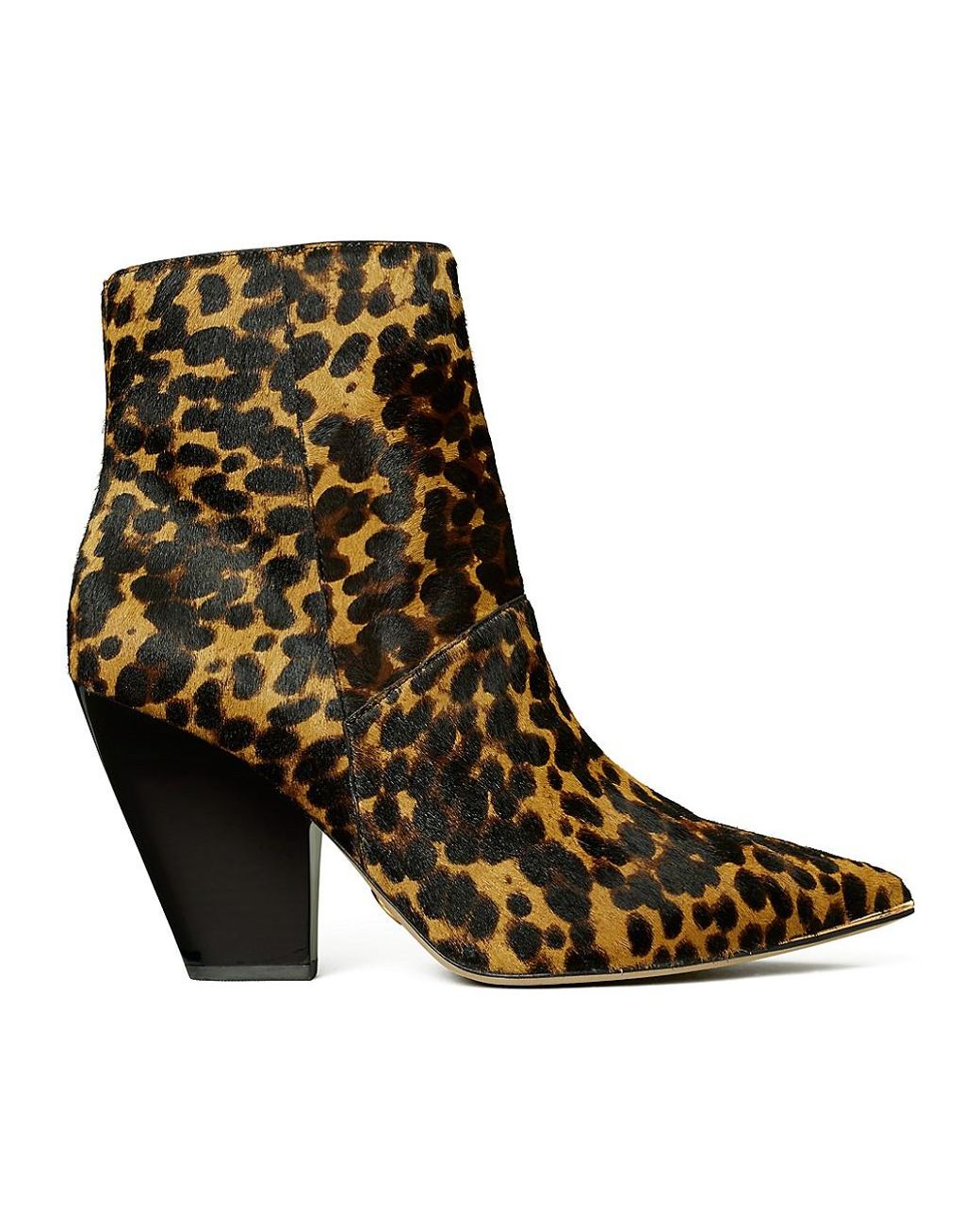 Tory Burch Leather Lila Leopard-print Calf Hair Ankle Boots in Brown - Lyst