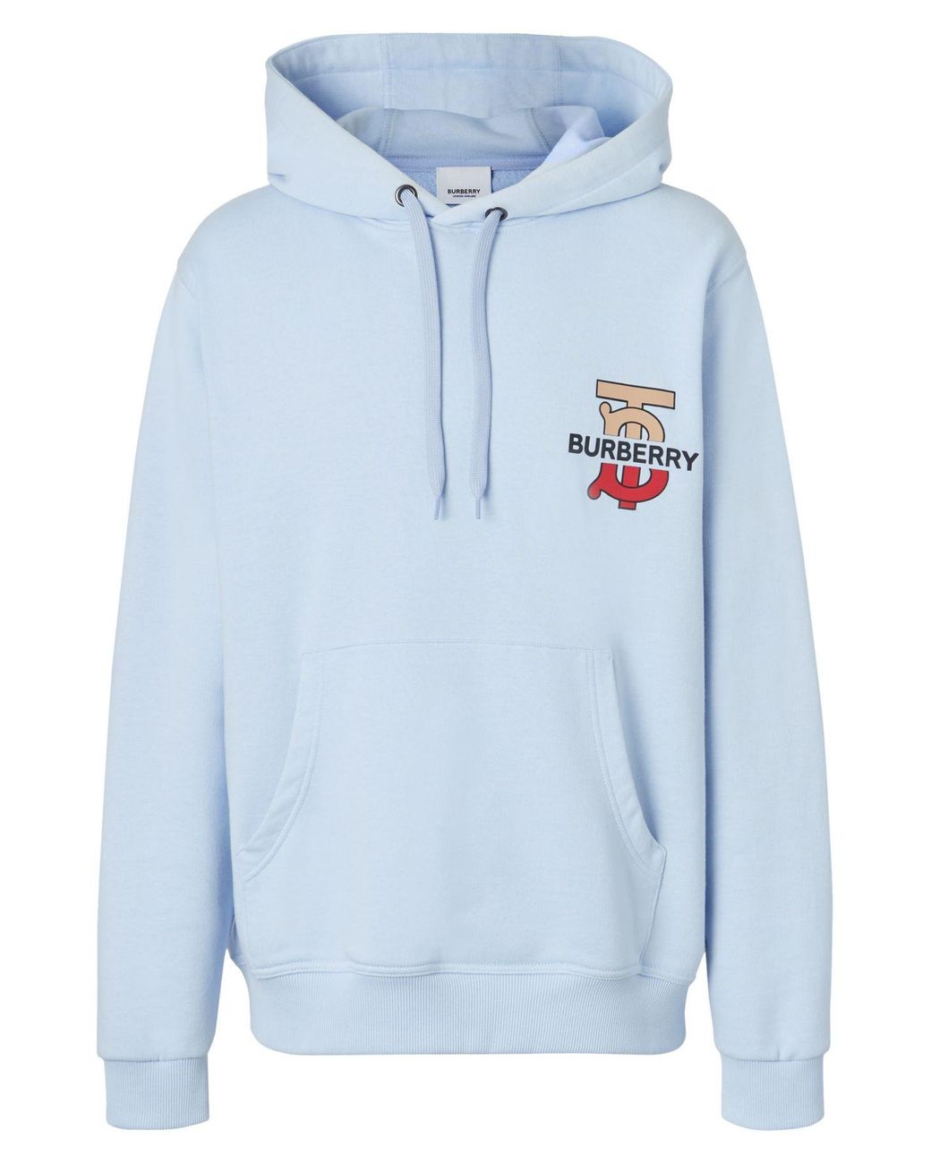 Burberry Monogram Motif Hooded Sweatshirt in Blue for Men | Lyst