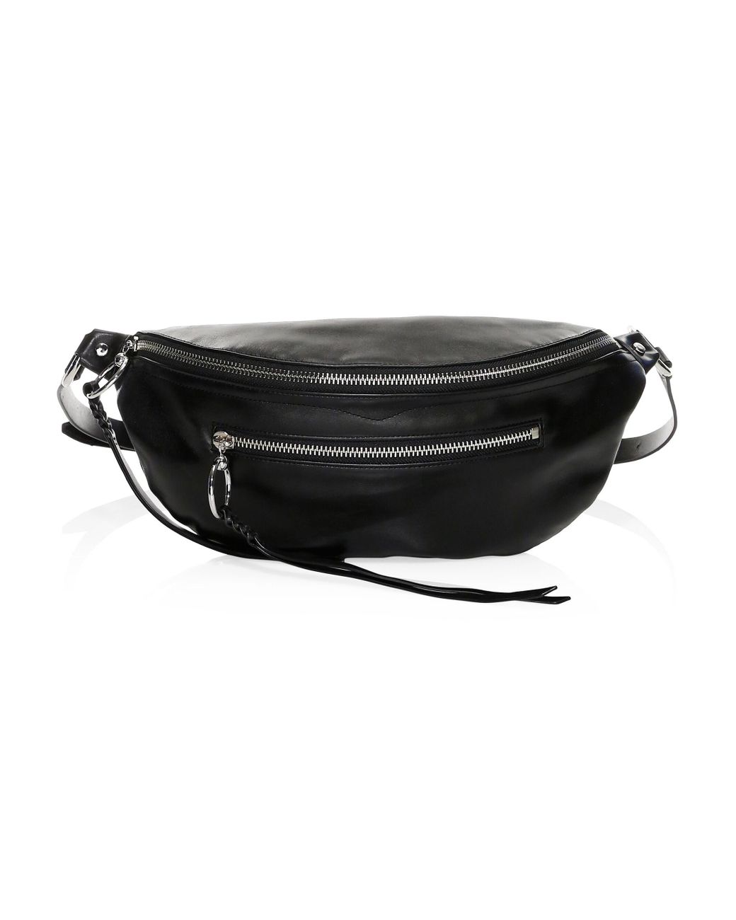 Rebecca Minkoff Large Bree Leather Belt Bag in Black | Lyst