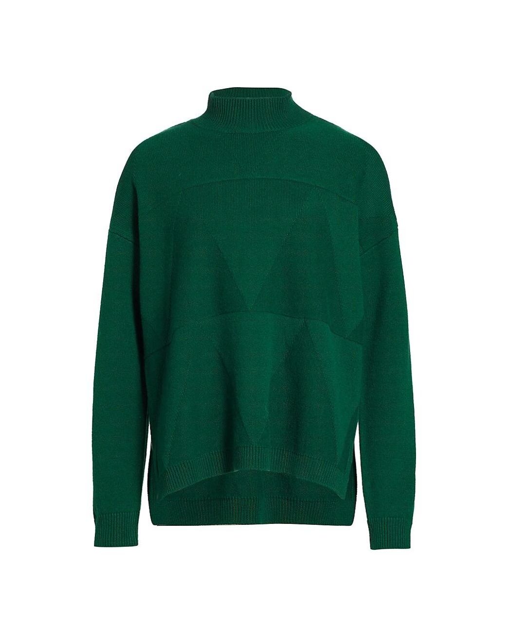 James Dyson sympatisk matematiker Saks Fifth Avenue Triangle Stitch Wool-blend Turtleneck Sweater in Green |  Lyst