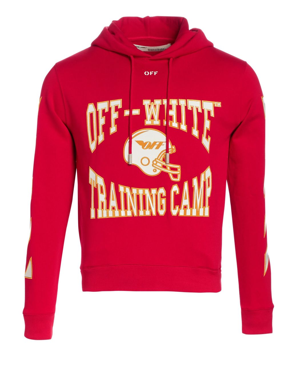 Off-White c/o Virgil Abloh Training Camp Hoodie in Red for Men | Lyst