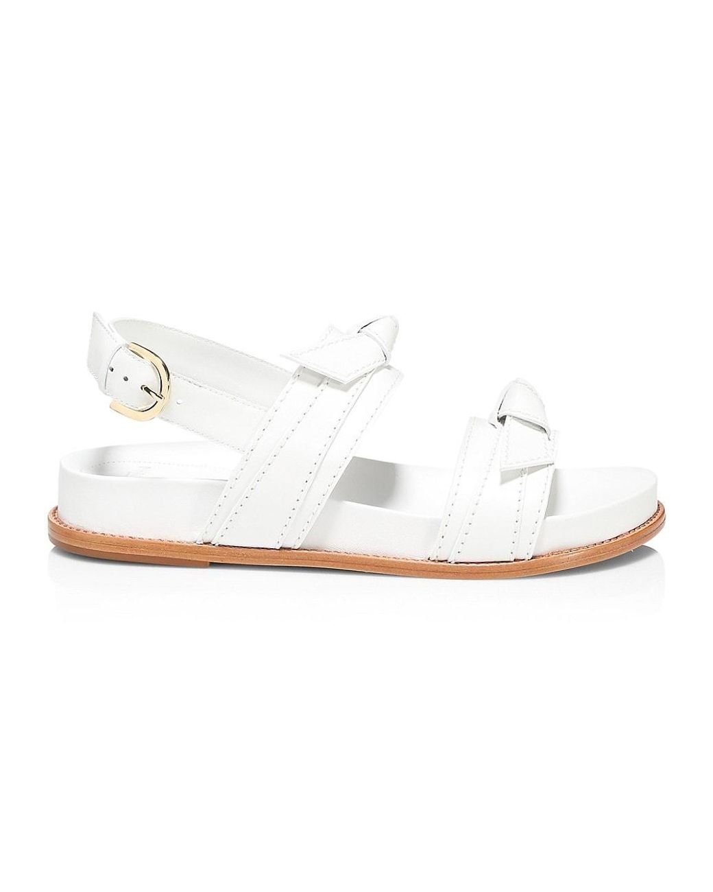 Alexandre Birman Clarita Bow Leather Sport Sandals in White Lyst
