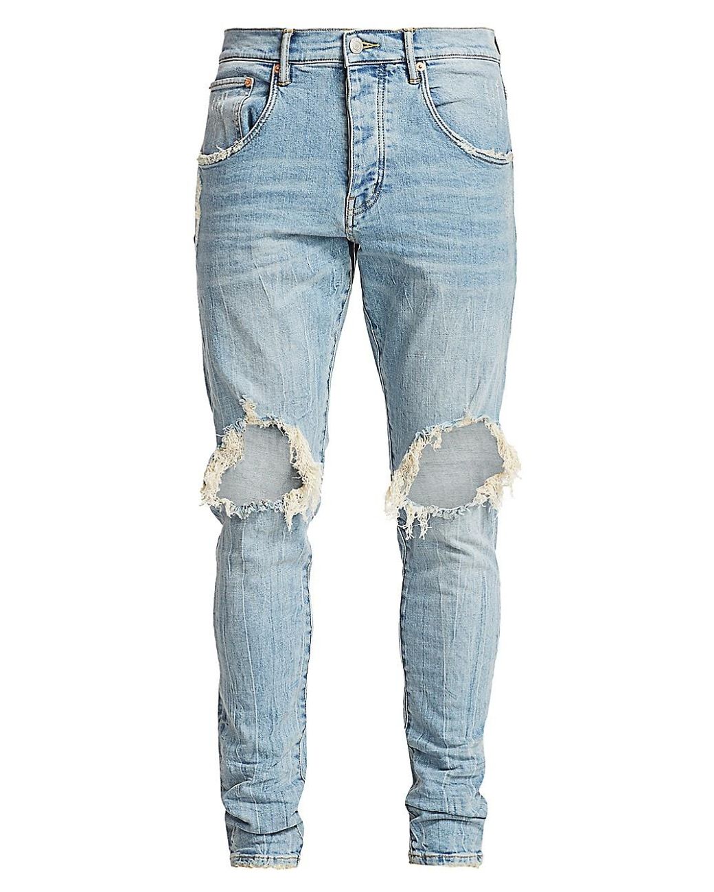 Purple Brand P002 Repair Drop-fit Skinny Jeans in Blue for Men | Lyst