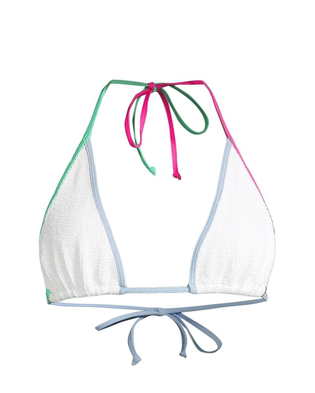 Bondeye Synthetic Sofie Textured Rib-knit Triangle Bikini Top in White ...