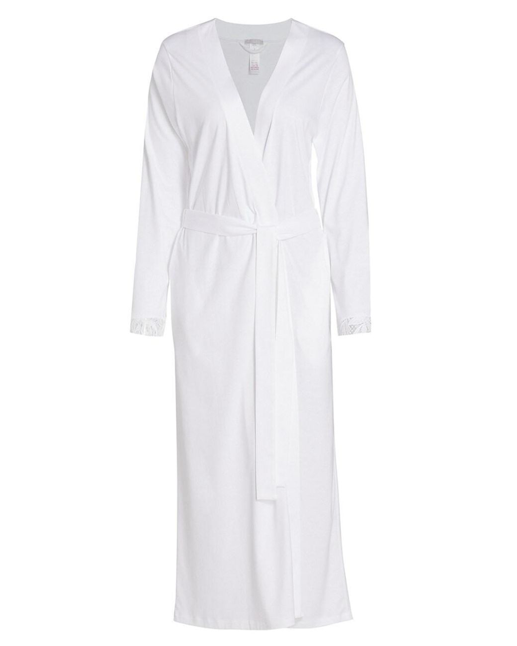 Hanro Zelda Cotton Robe in White | Lyst