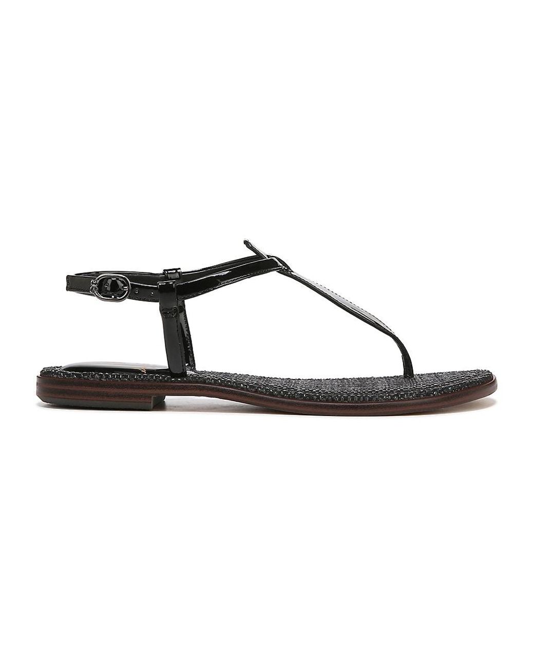 Sam Edelman Gigi Patent Thong Sandals in Black | Lyst