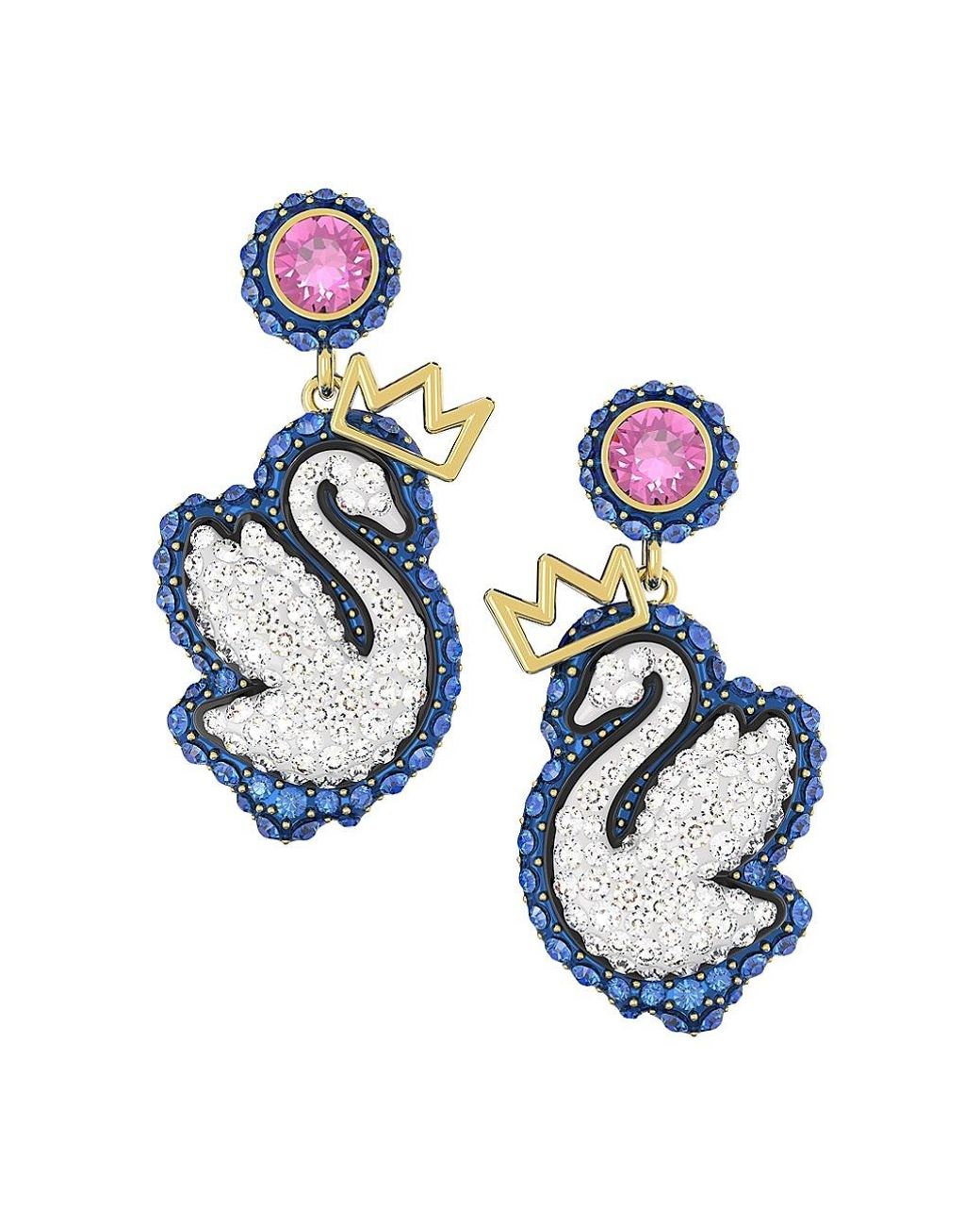 Swarovski Women's Iconic Swan Drop Earrings