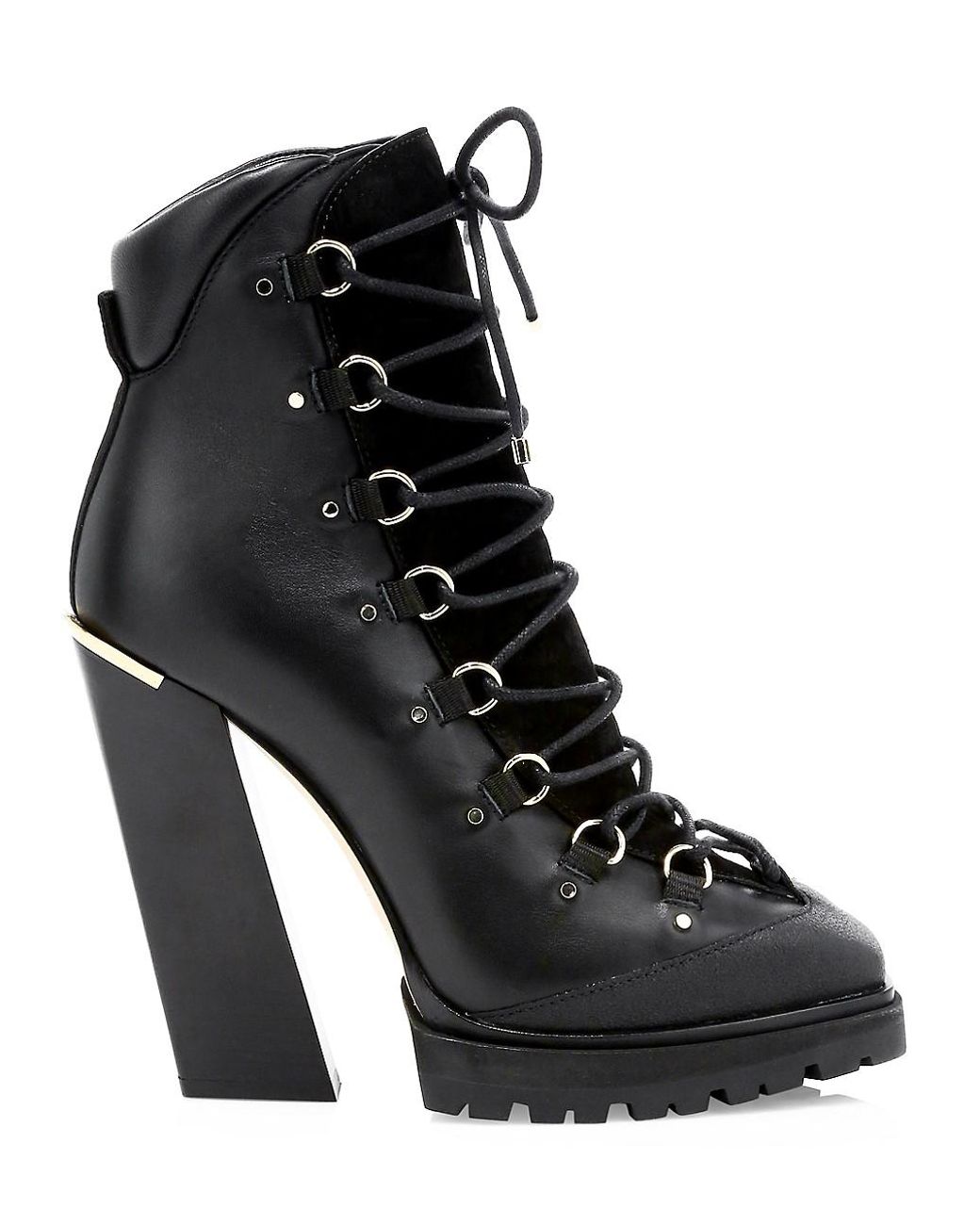 Jimmy Choo Rubber Madyn 130mm Lace-up Boots in Black - Save 54% - Lyst