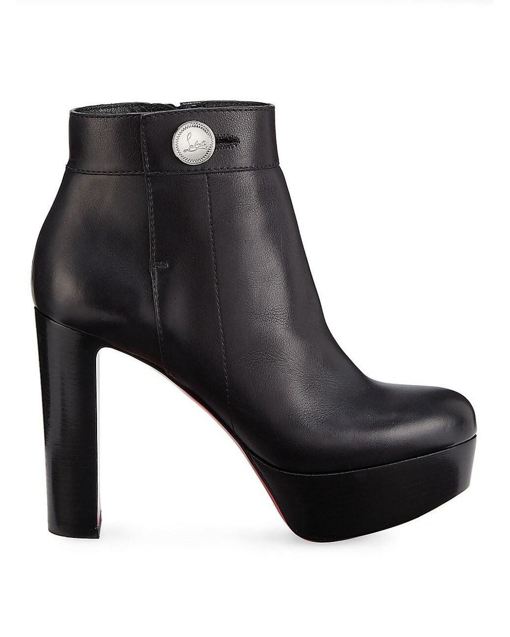 Janetta - Low Boots - Calf Leather - Black - Christian Louboutin