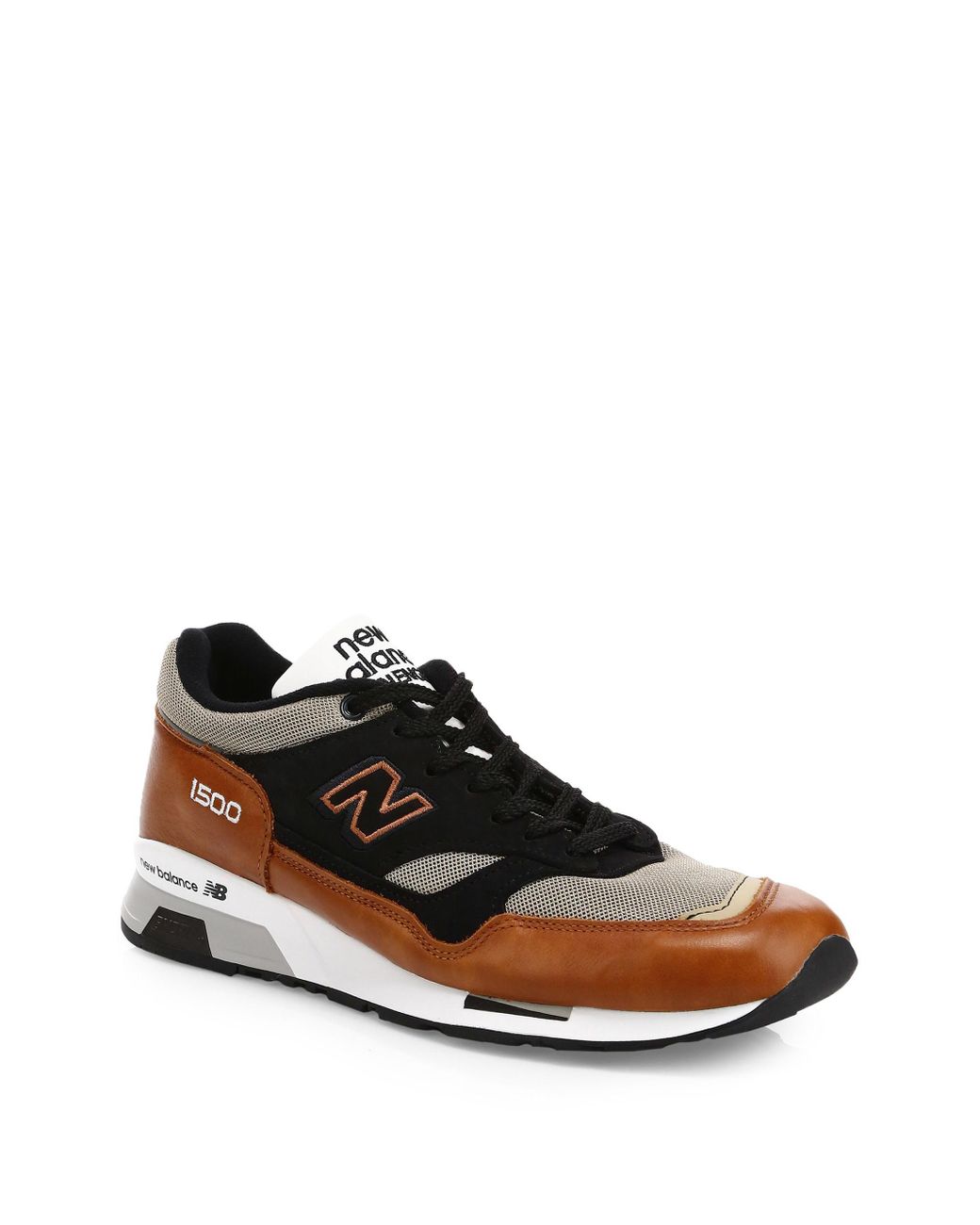 New Balance 1500 Made In Uk Leather Sneakers in Brown for Men | Lyst