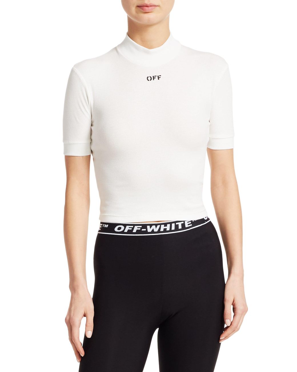 womens white mock neck