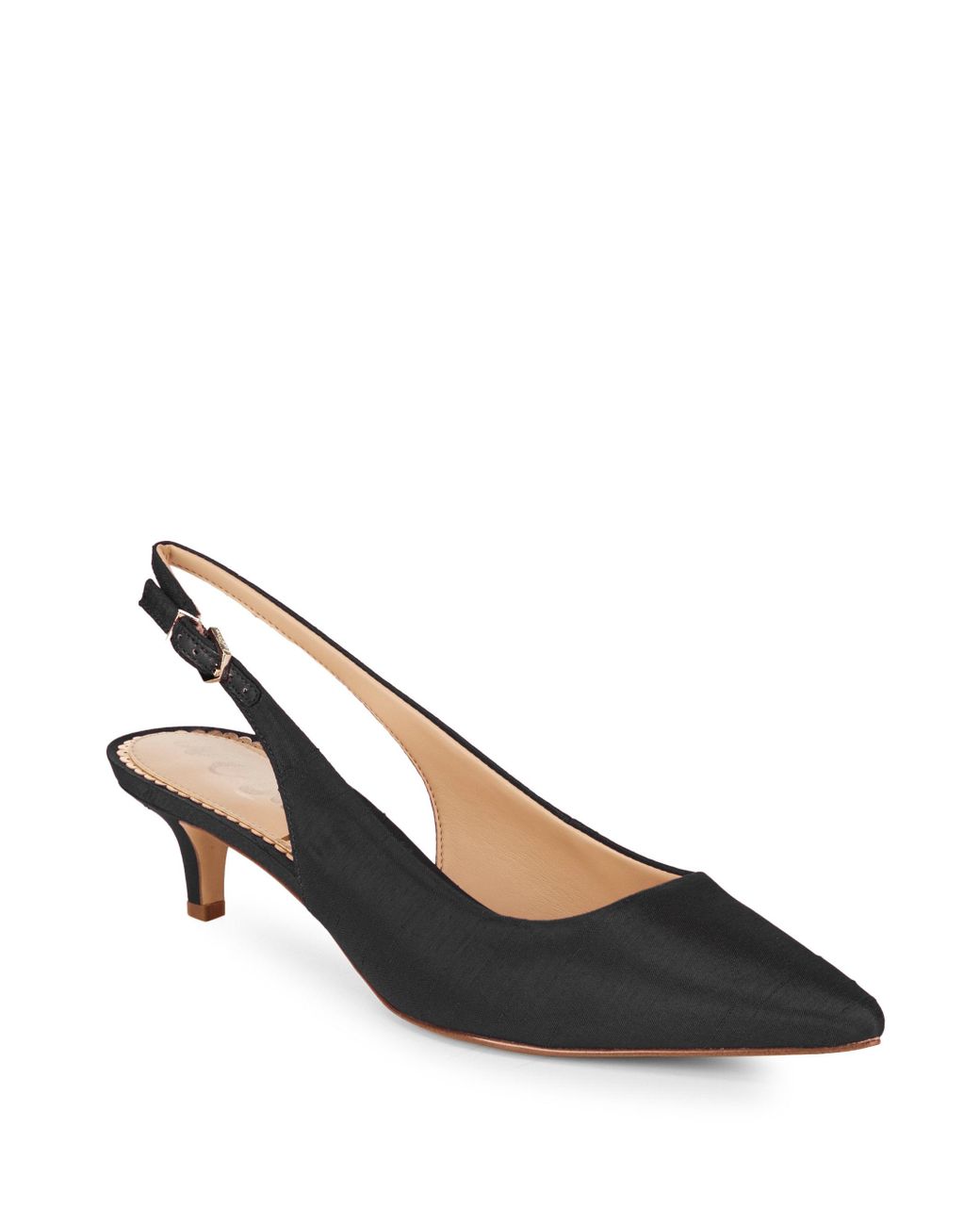 Sam Edelman Ludlow Kitten Heel Slingback Pumps in Black | Lyst
